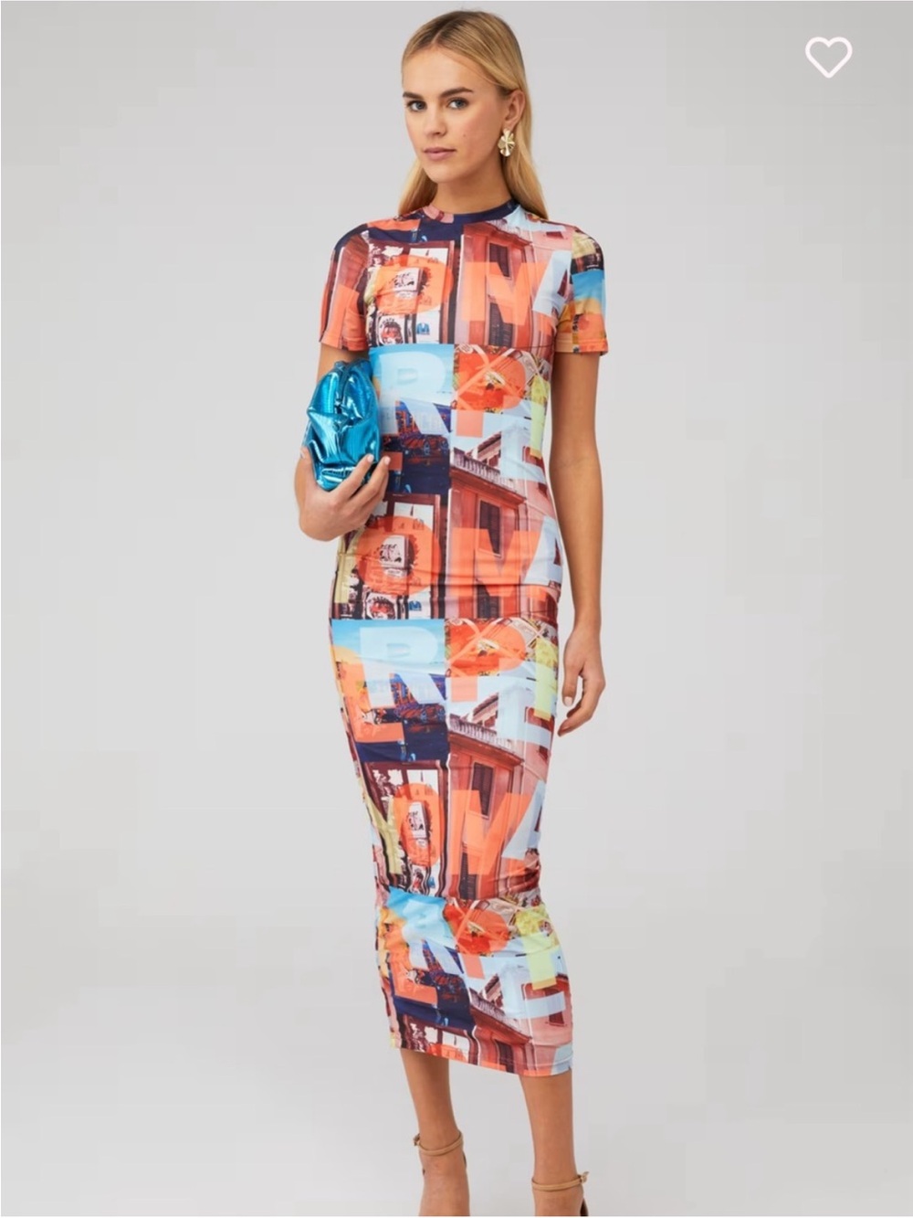 Peppermayo Into The City Sheer All Over Print Urban Mesh Maxi Dress US size 4